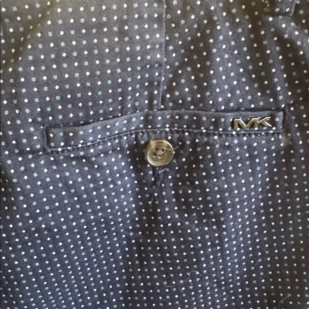 Michael Kors Men's Size 30W Navy Blue Polka Dot Shorts Preppy Business Casual